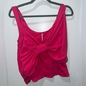 Free People Pink Bow Tank Top
